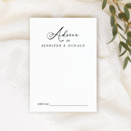 Consejos para pareja de boda con letra script mode