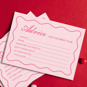 Consejos rosados retro y ondulados para la tarjeta