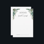 Consejos Suculenta vegetación | Tarjeta de asesoramiento al<br><div class="desc">Esta vegetación suculenta | La tarjeta de consejo boda es perfecta para su boda floral tropical boho sage. El diseño se caracteriza por sus modernas acuarelas: eucaliptos verde claro, helechos delicados y suculentas variedades clásicas, que le confieren al diseño un ambiente de jardín secreto, sobrio y elegante, perfecto para cualquier...</div>