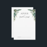 Consejos Suculenta vegetación | Tarjeta de asesoramiento al<br><div class="desc">Esta vegetación suculenta | La tarjeta de consejo boda es perfecta para su boda floral tropical boho sage. El diseño se caracteriza por sus modernas acuarelas: eucaliptos verde claro, helechos delicados y suculentas variedades clásicas, que le confieren al diseño un ambiente de jardín secreto, sobrio y elegante, perfecto para cualquier...</div>