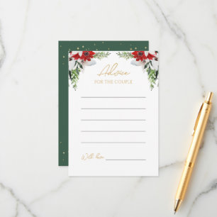 Consejos Tarjeta de asesoramiento Boda de Navidades clásico