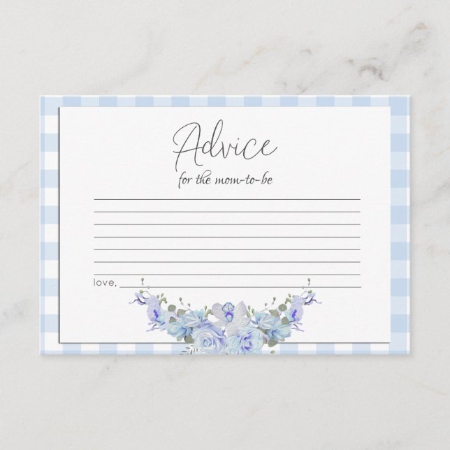 Consejos Tarjeta de asesoramiento de Baby Shower | BOHO Bab (Anverso)