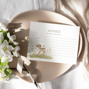 Consejos Tarjeta de asesoramiento de Baby Shower para bosqu