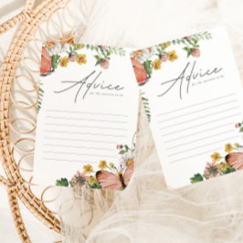 Consejos Tarjeta de asesoramiento de Baby Shower para flore