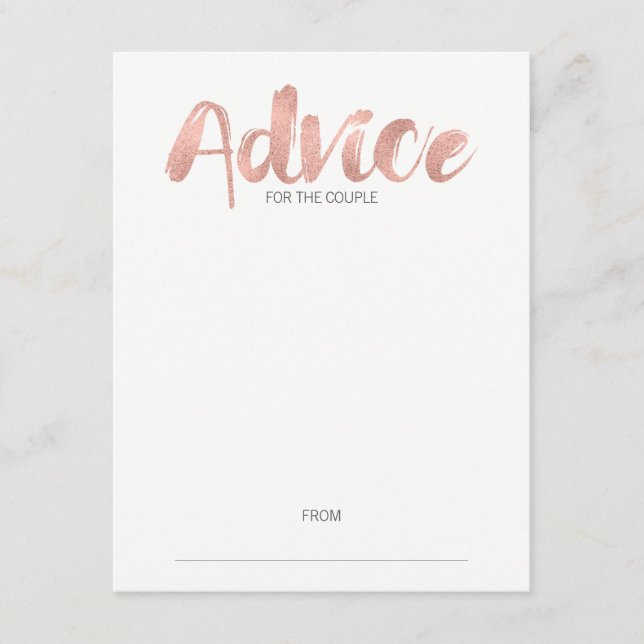 Consejos Tarjeta de asesoramiento de Boda de amor Rosa mode (Anverso)