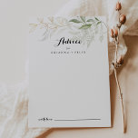 Consejos Tarjeta de asesoramiento de Boda de follaje verde<br><div class="desc">Esta tarjeta de boda de follaje verde dorado es perfecta para un boda rústico. Este diseño artístico presenta acuarelas de color oro y follaje verde de inspiración natural. Estas tarjetas son perfectas para un boda, una ducha de novia, una ducha de bebé, una fiesta de graduación y más. Personalice las...</div>