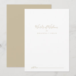 Consejos Tarjeta de asesoramiento de Boda de oro