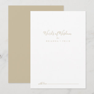 Consejos Tarjeta de asesoramiento de Boda de oro