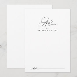 Consejos Tarjeta de asesoramiento de Boda Minimalista de Mo