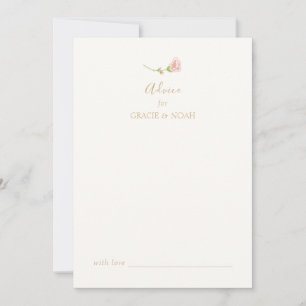 Consejos Tarjeta de asesoramiento de Rosa floral de moda y