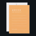 Consejos Tarjeta de asesoramiento del Boda del Naranja Mini<br><div class="desc">Presentamos nuestro Diseño de Tarjeta de Asesoramiento Boda Naranja Minimalista Citrus, donde la sencillez se encuentra con la sofisticación en una paleta de colores cítricos brillantes. Con un fondo sólido en fuentes tipográficas rosas, naranjas, amarillas o verdes, y limpias, este tema exuda elegancia contemporánea con un toque de encanto retro....</div>