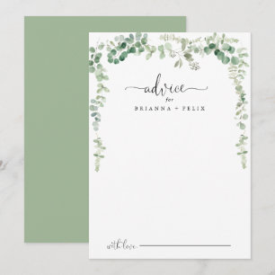 Consejos Tarjeta de asesoramiento minimalista para Bodas de