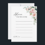 Consejos Tarjeta de asesoramiento para Bodas blancos floral<br><div class="desc">El diseño de esta tarjeta de consejo floral de boda blanco y floral presenta hermosos antecedentes neutros de moda en blanco o negro, con una tipografía moderna sencilla y una caligrafía elegante para establecer un tono sofisticado para cualquier tipo de evento. Cada producto está adornado con hermosas rosas rosas rosas...</div>