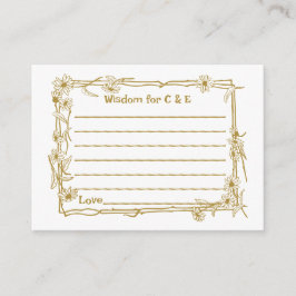 Consejos Tarjeta de asesoramiento/sabiduría del boda para l