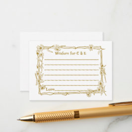 Consejos Tarjeta de asesoramiento/sabiduría del boda para l