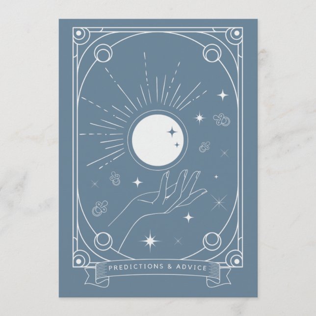 Consejos Tarjeta de asesoramiento y predicciones Tarot (Anverso)