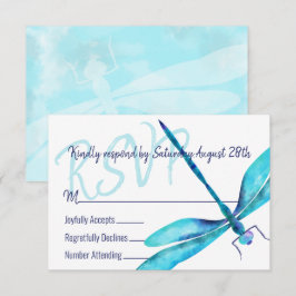 Consejos Tarjeta de envoltura Turquoise Dragonfly RSVP