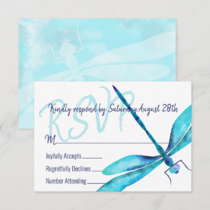 Consejos Tarjeta de envoltura Turquoise Dragonfly RSVP