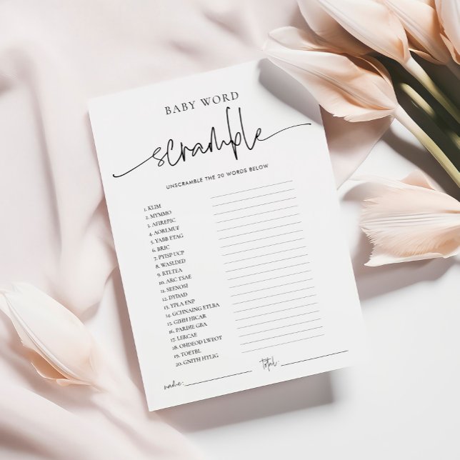 Consejos Tarjeta de juego Baby Shower de EMERY Whimsi Word  (Subido por el creador)