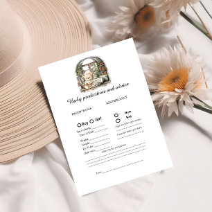 Consejos Tarjeta de juego Baby Shower para la predicción de