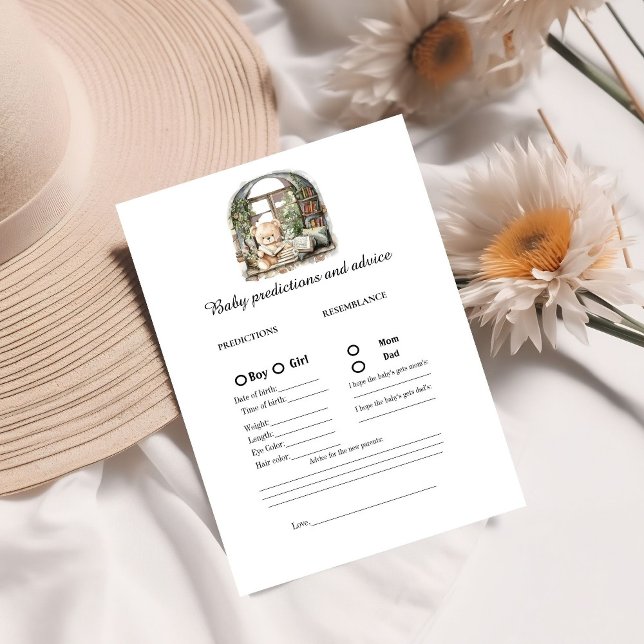 Consejos Tarjeta de juego Baby Shower para la predicción de (Subido por el creador)