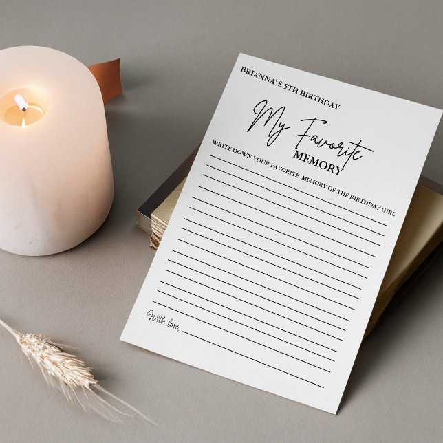 Consejos Tarjeta de juego de memoria favorita de cumpleaños (Subido por el creador)