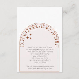 Consejos tarjeta de papel para cápsulas de tiempo de boda