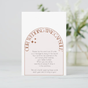 Consejos tarjeta de papel para cápsulas de tiempo de boda
