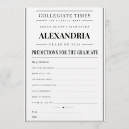 Consejos Tarjeta de Predicciones de Graduación, Clase de 20