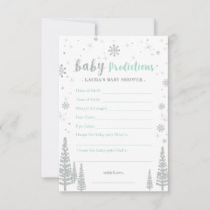 Consejos Tarjeta de predicciones para bebé - Juego de baby