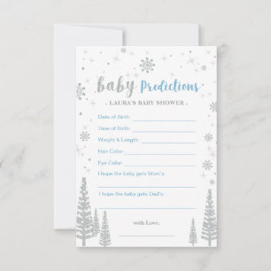 Consejos Tarjeta de predicciones para bebé - Juego de baby