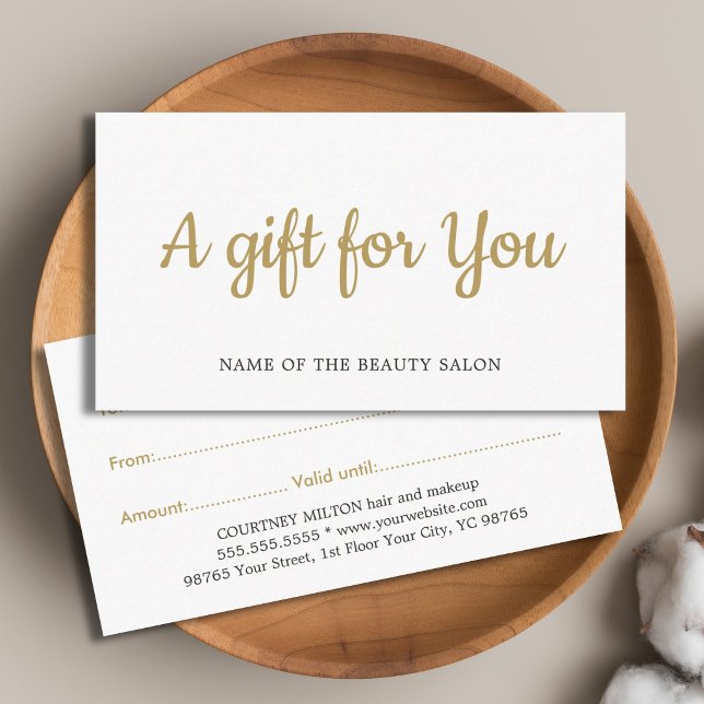 Consejos Tarjeta de regalo de belleza de oro falso blanco e (Subido por el creador)