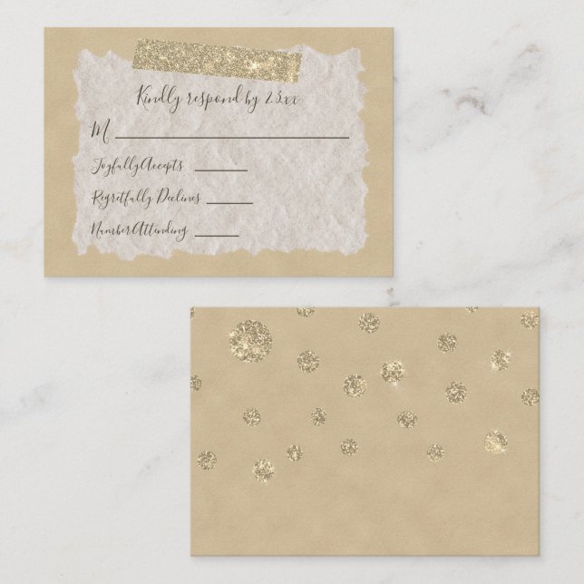 Consejos Tarjeta de respuesta de estilo scrapbook con purpu (Anverso / Reverso)