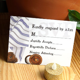 Consejos Tarjeta RSVP de Mitzvah Bar Tallit