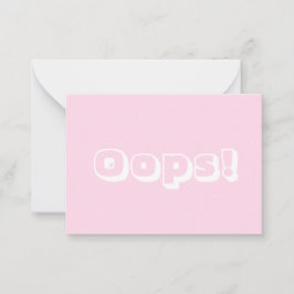 Consejos ¡Uy, Oops! Lo siento, tarjeta de negrita moderna r