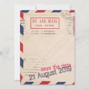 Consejos Vintage por correo aéreo Guardar la tarjeta de avi