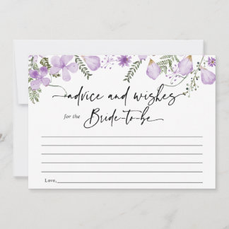 Consejos y deseos de lavanda floral para tarjeta d