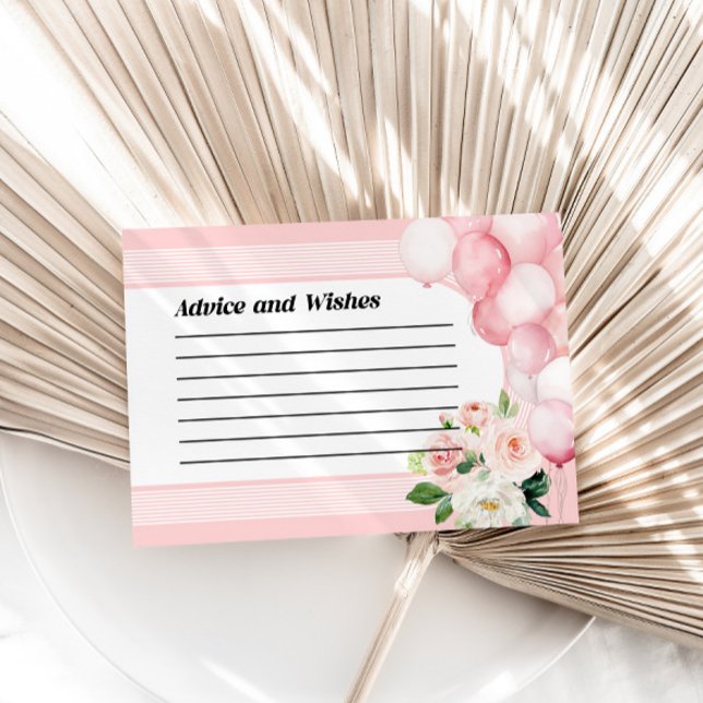 Consejos y deseos de tarjeta Baby Shower rosa (Subido por el creador)