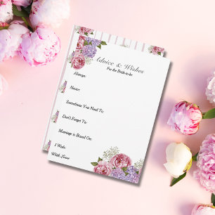 Consejos y deseos Ducha de novia Peony hidrangea