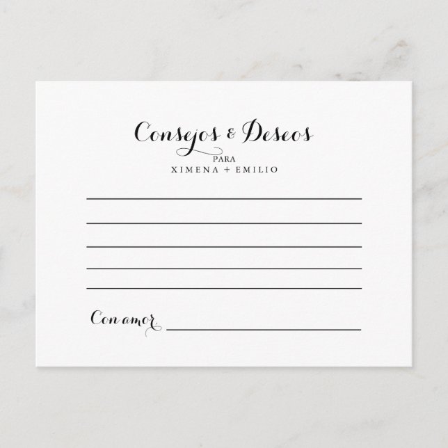 Consejos y deseos modernos tarjeta de consejo para (Anverso)