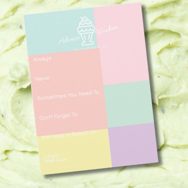 Consejos y deseos para la ducha de novia (Advice & Wishes for the Bride Bridal shower)