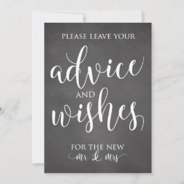 Consejos y deseos Rótulo de decoración Boda