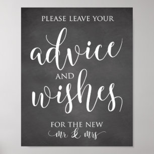 Consejos y deseos Rótulo de decoración Boda