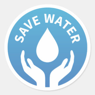 Conservación del agua / pegatina de la insignia pa