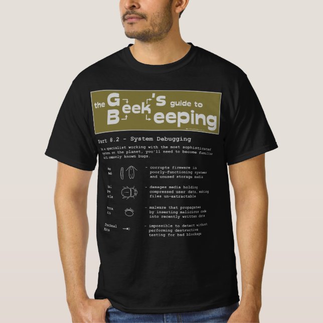 Conservación Geek (Depuración) - Camiseta Negra (Anverso)