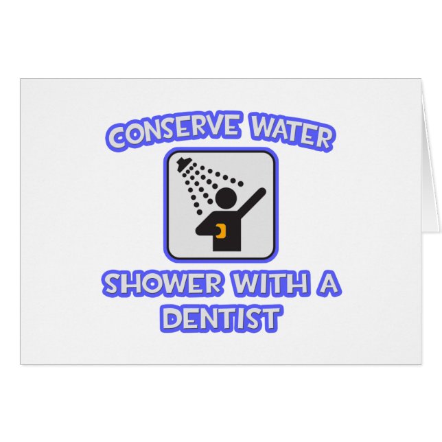 Conservar el agua.. Ducha con dentista (Anverso (Horizontal))