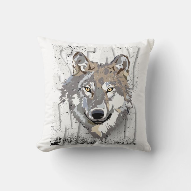 Conservar el Cojín decorativo de Lobo Salvaje y la (Anverso)