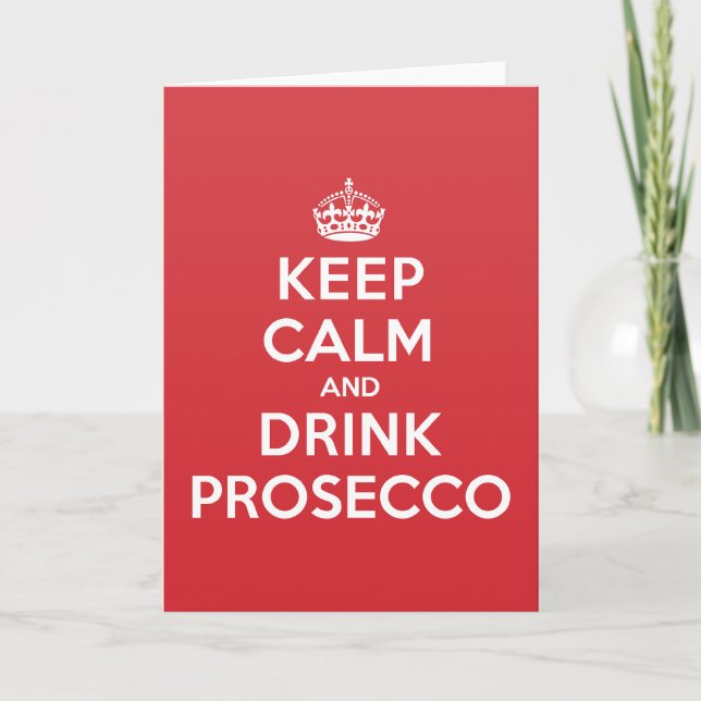 Conservar la bebida Caliente Prosecco Tarjeta de N (Anverso)