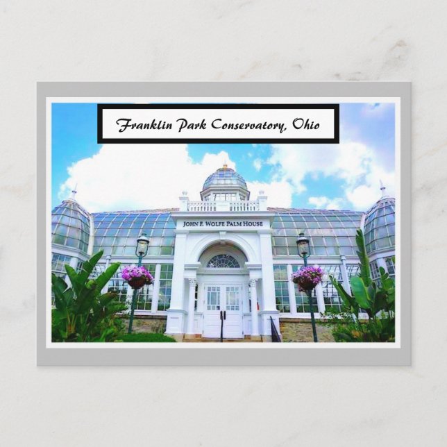 Conservatorio Franklin Park, postal Ohio (Anverso)