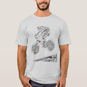 Consiga a aire la camiseta en declive de la bici